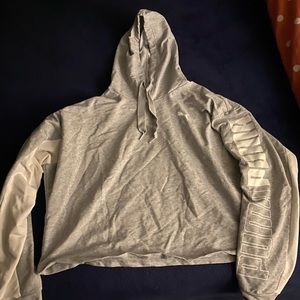 Grey Puma Cropped Hoodie